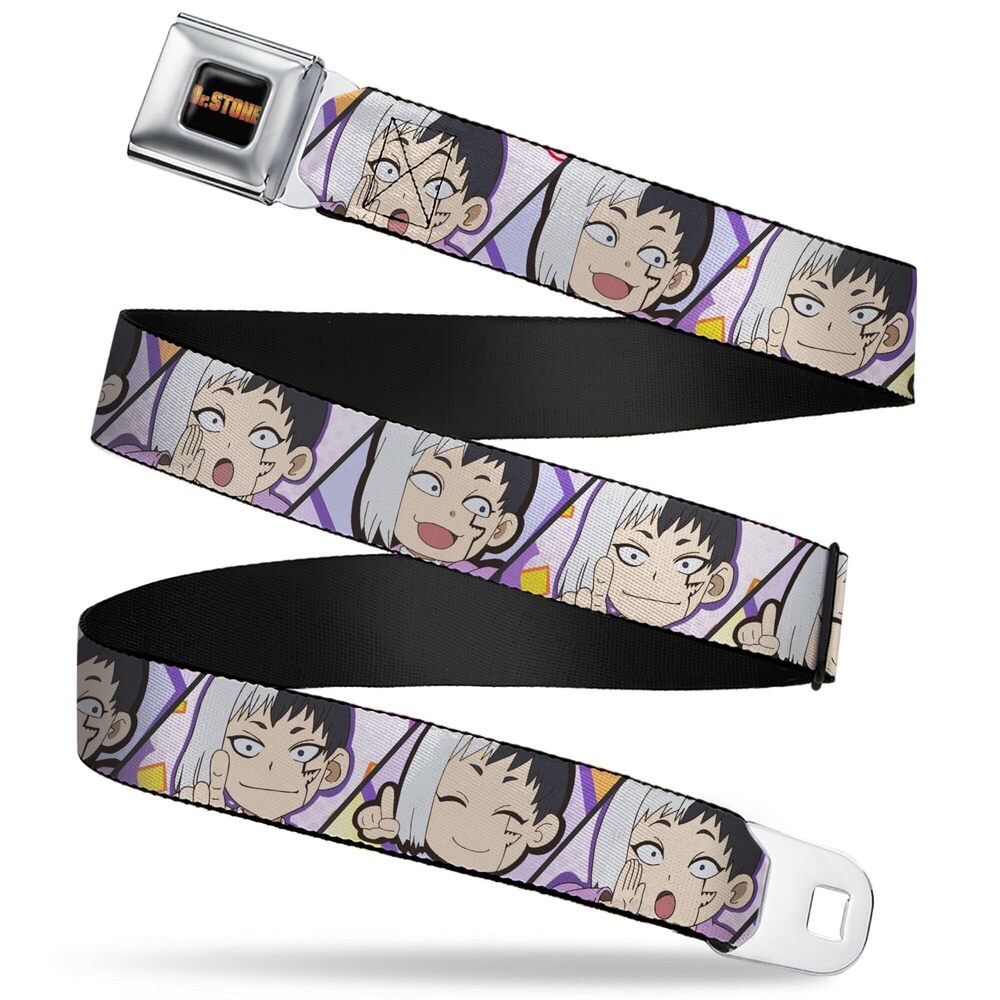 5828 Crunchyroll Belt, Seatbelt Buckle Belt, Dr Stone Chibi Gen Asagiri